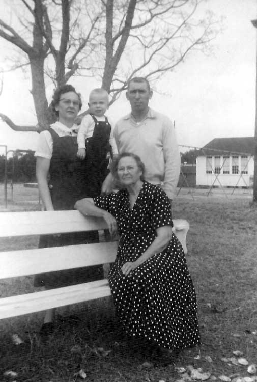 Hazel with mother and brother
