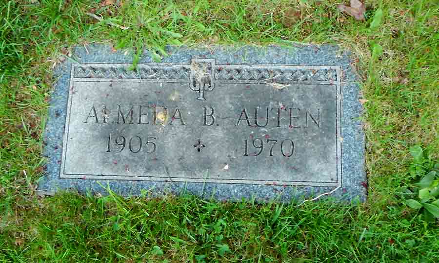Almeda Auten's grave