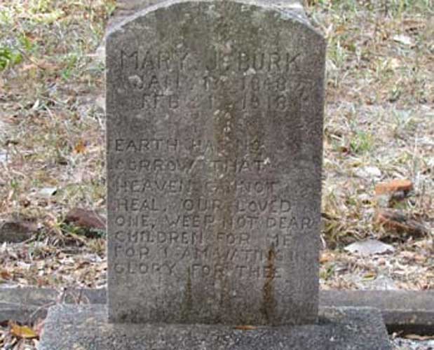 Mary Jane Burke grave