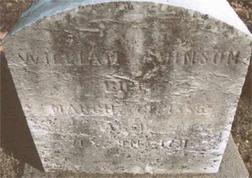 William Johnson's head stone